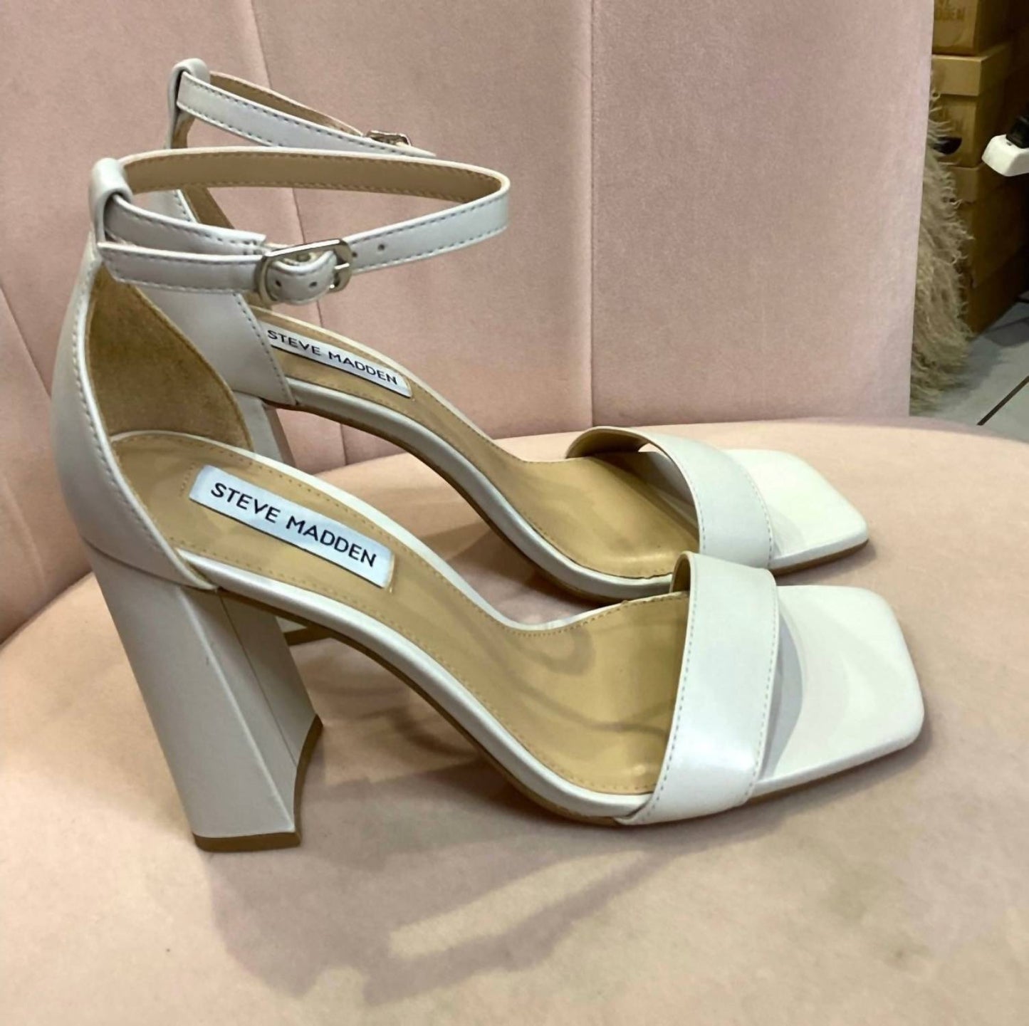 Steve Madden - Women's Tia Leather Block Heels