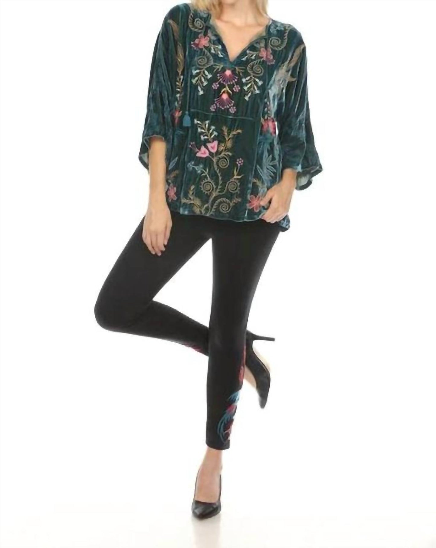 Johnny Was - VELVET KAFTAN BLOUSE SISA
