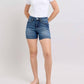 Judy Blue - Mid Rise Tummy Control Mid Length Denim Short