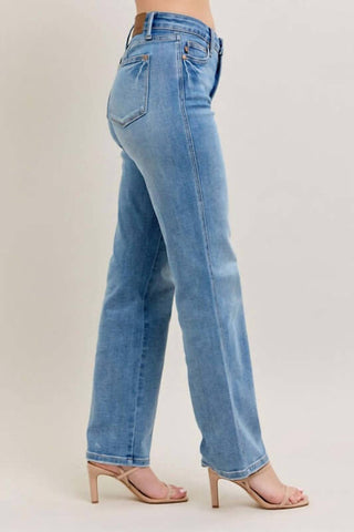 Judy Blue - Tummy Control Vintage Wash Straight Jean