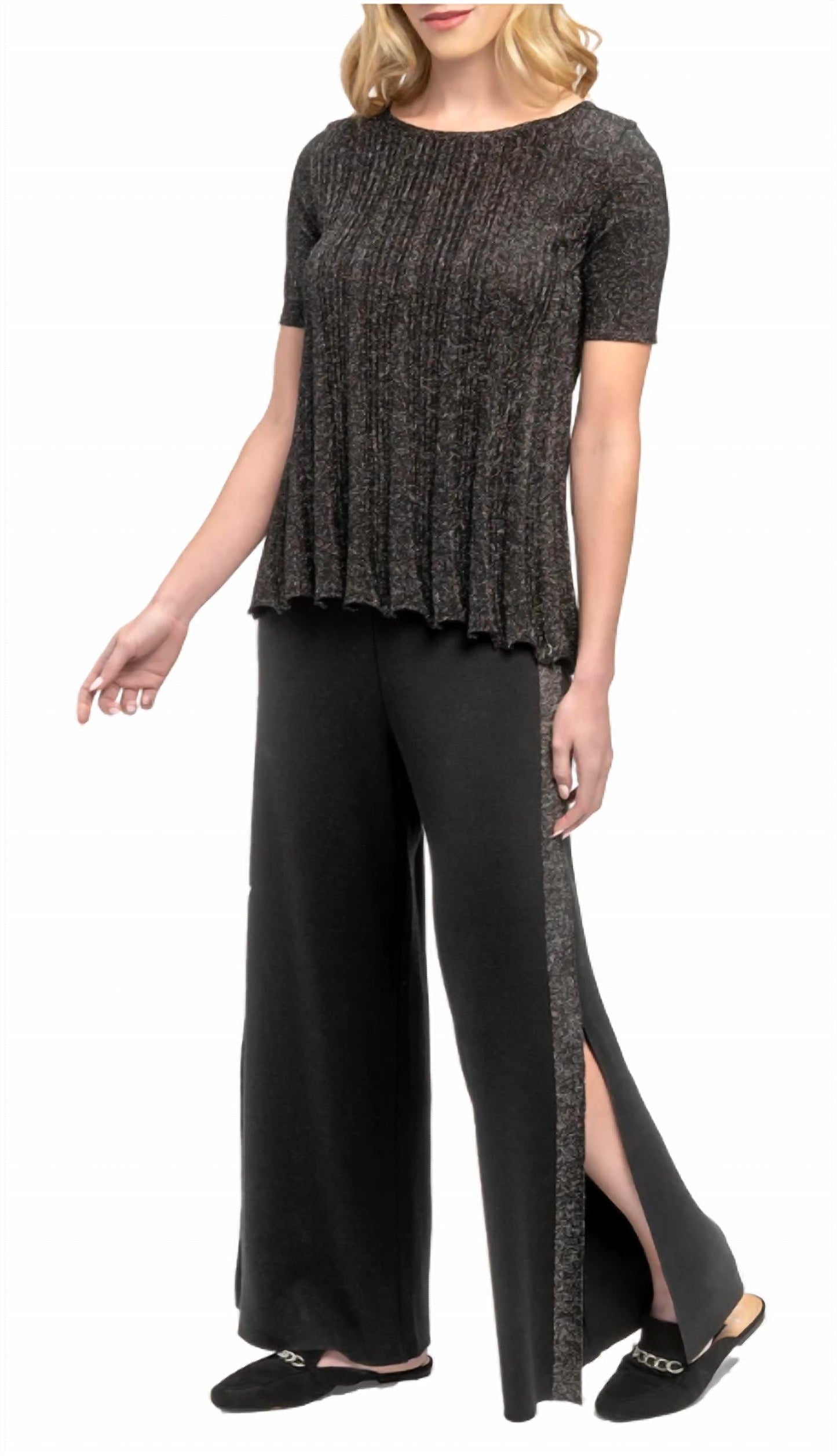 Biana - Tracey Wide Leg Knit Pant