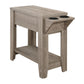 Accent Side Table with Storage and Built-In Lamp