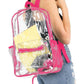 Cap Zone - Women's Extra Large Outlined Clear PVC Backpack