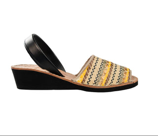 Numa By Spanians - Sandália plataforma feminina com salto anabela estreita