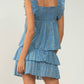 Elan - Layered Smock Paisley Skirt