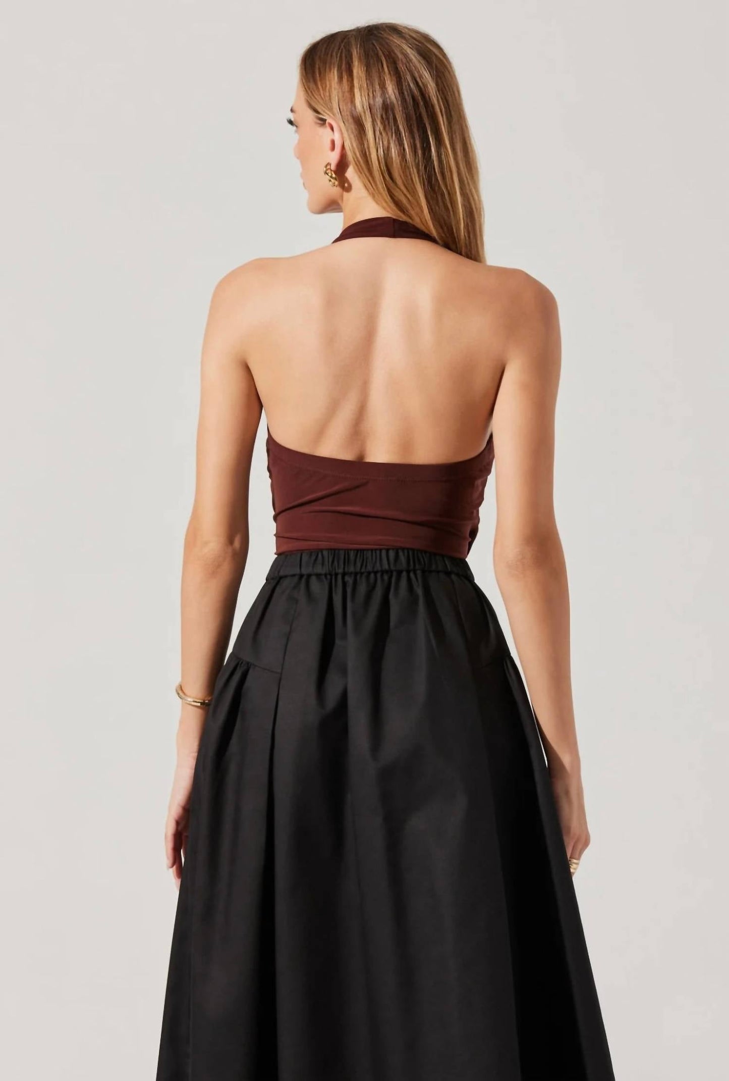 Astr - Dyanna Crossover Halter Bodysuit