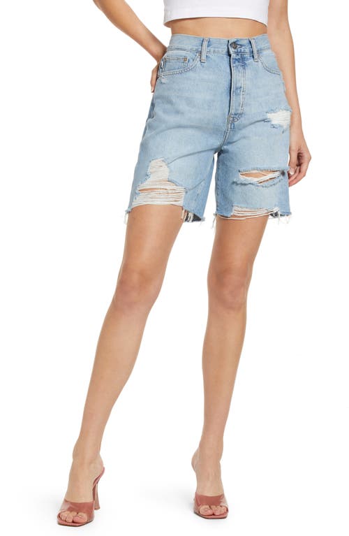 Devon' High Waist Denim Cutoff Shorts in Boardwalk - Size 25