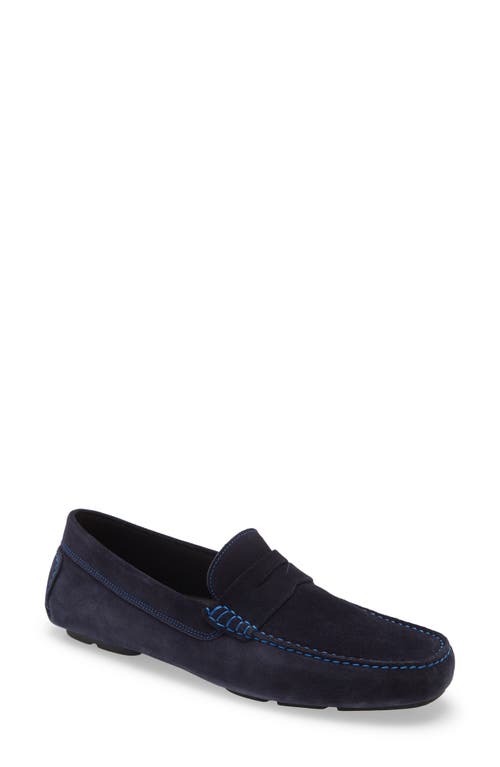 To Boot New York Blue Suede Italian Driving Shoe