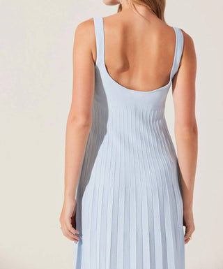 Astr - Vestido suéter midi plissado Aylin
