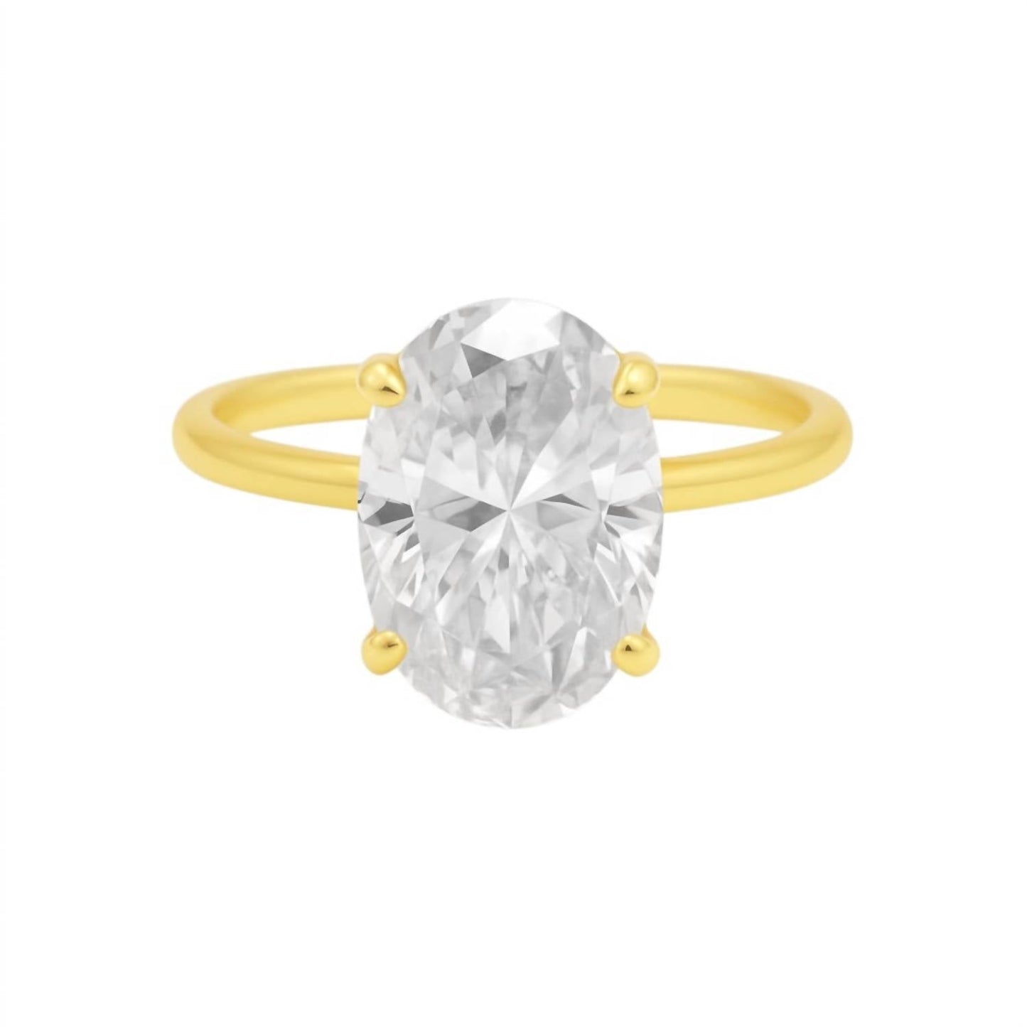 Allyanna Gifts - Women's Solitaire Oval Moissanite Ring