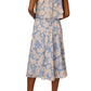 Adrianna Papell - Blouson Floral Print Chiffon Dress