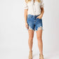 Judy Blue - Midrise Destroyed Frayed Hem Shorts
