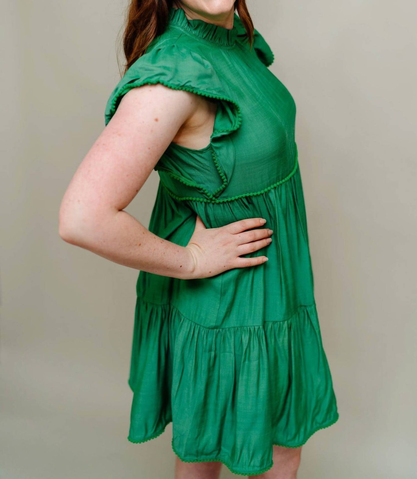 Jodifl - Lena Tiered Dress With Poms