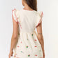 Lalavon - Ruffle Sleeve Embroidered Mini Dress