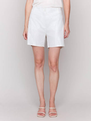 Charlie B - Foil Linen Shorts