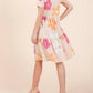 Trendsi - Bombom Floral Round Neck Short Sleeve Tiered Dress