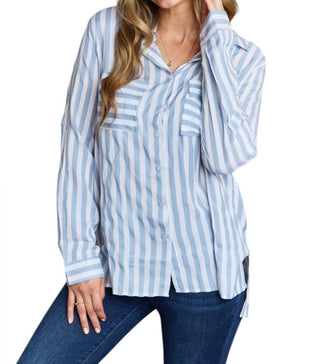Ninexis - Collared Striped Shirt