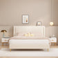 Nightstand With Drawer, Minimalist Bedside Table With Handle For Bedroom - White
