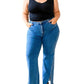 Judy Blue - High Rise Split Hem Straight Jeans