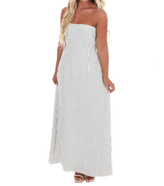 Klesis - Vestido longo listrado sem pressa