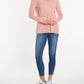 Mododoc - Long Sleeve Wide V-neck Tunic Top