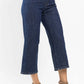 Judy Blue - Tummy Control Tailored Crop Wide Leg Jean