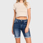 Petra153 - High Rise Bermuda Shorts With Cuffed Hem