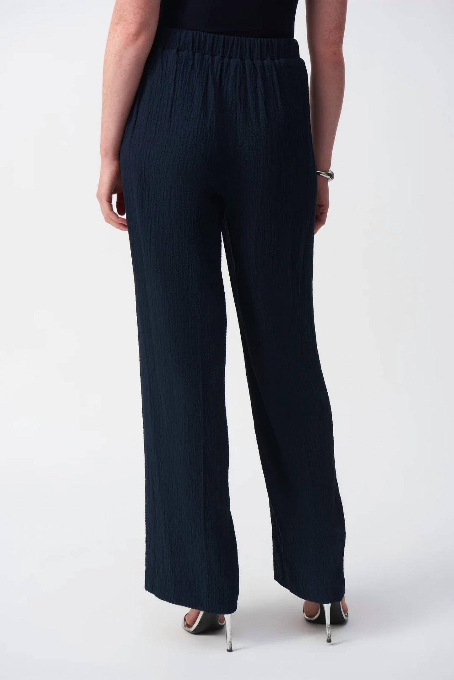 Joseph Ribkoff - Seersucker Wide Leg Pull-On Pants