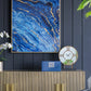 The Oceanus Elegance™ — Marbled Blue & Gold Panel Wall Art