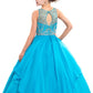 Rachel Allan - Chiffon Beaded Pageant Ball Gown