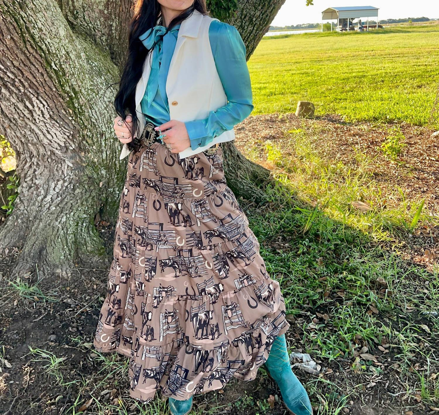 2Flyco - Ranch Rags Midi Skirt