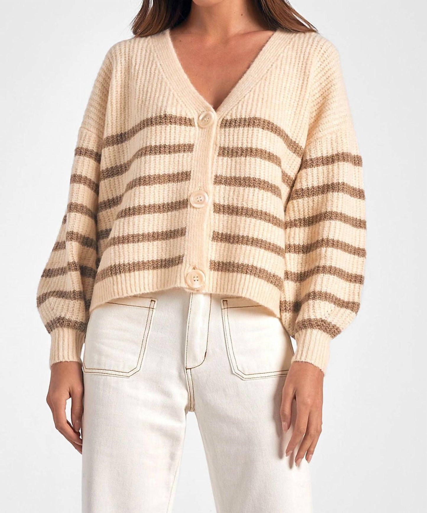 Elan - Carmel Stripe Cardigan