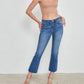 Mica Denim - Mid Rise Boot Cut Crop Jeans
