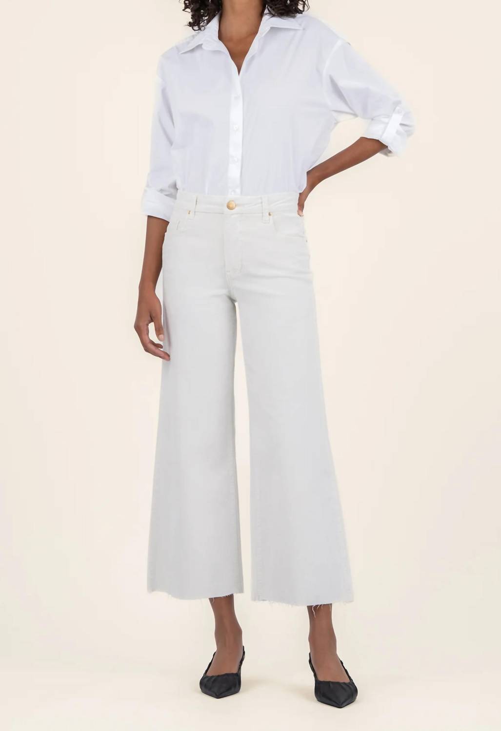 Kut From The Kloth - Meg High Rise Velvet Wide Leg Jeans
