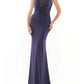 Colors Dress - Cap Sleeve Beaded Illusion Gown