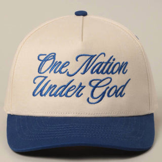 Fashion City - Unisex One Nation Under God Two-tone Trucker Hat