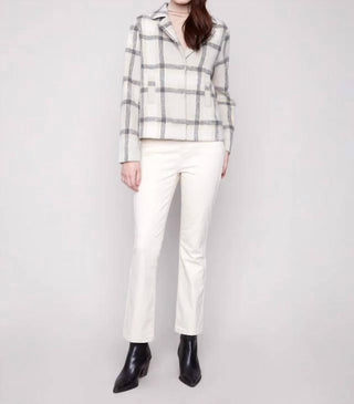 Charlie B - Lurex Plaid Short Jacket