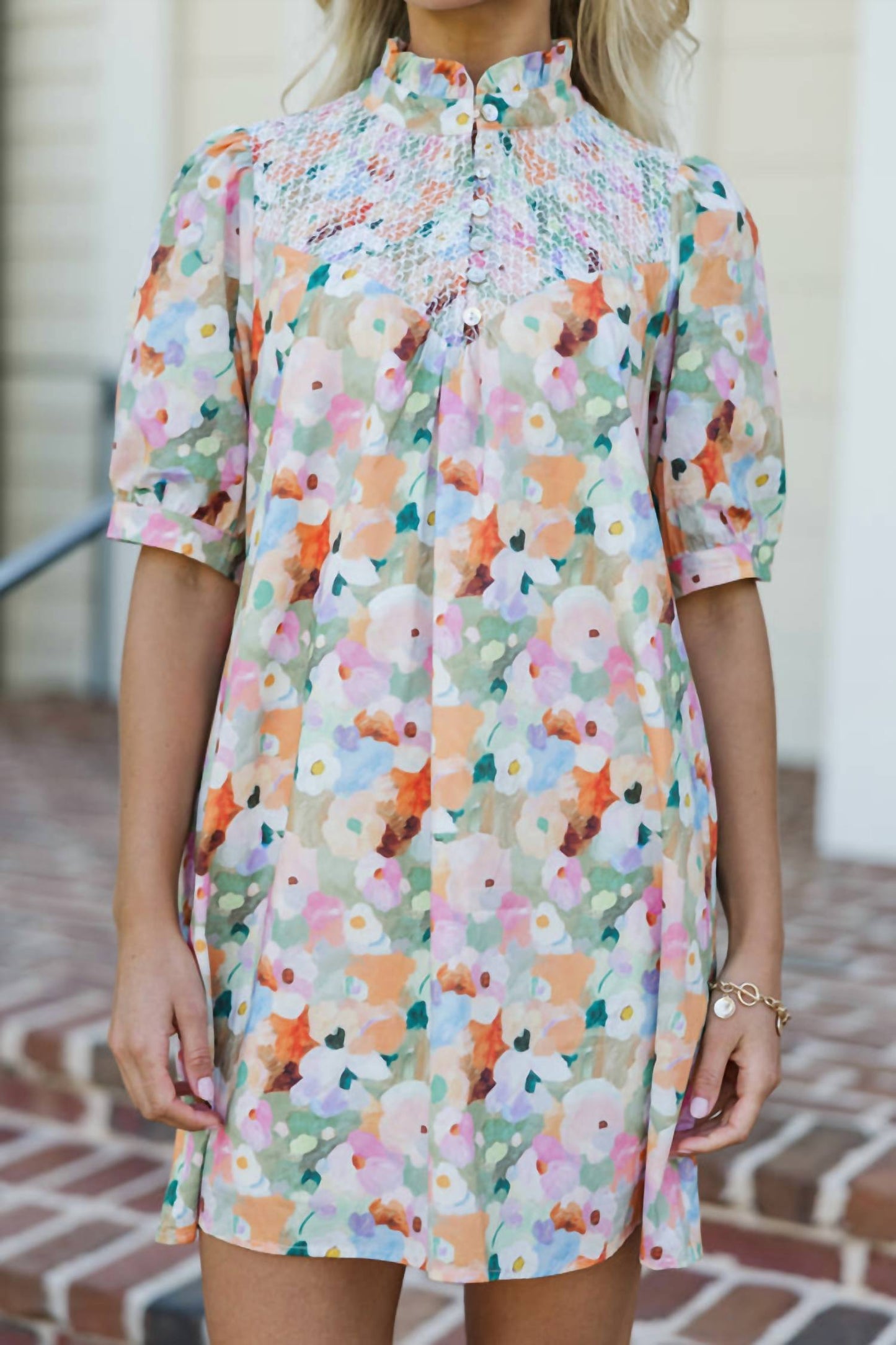 Lovelo - Abstract Floral Mini Dress