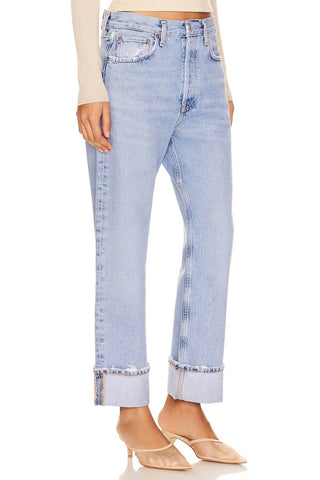 Agolde - Calça Jeans Reta Fran Low Slung