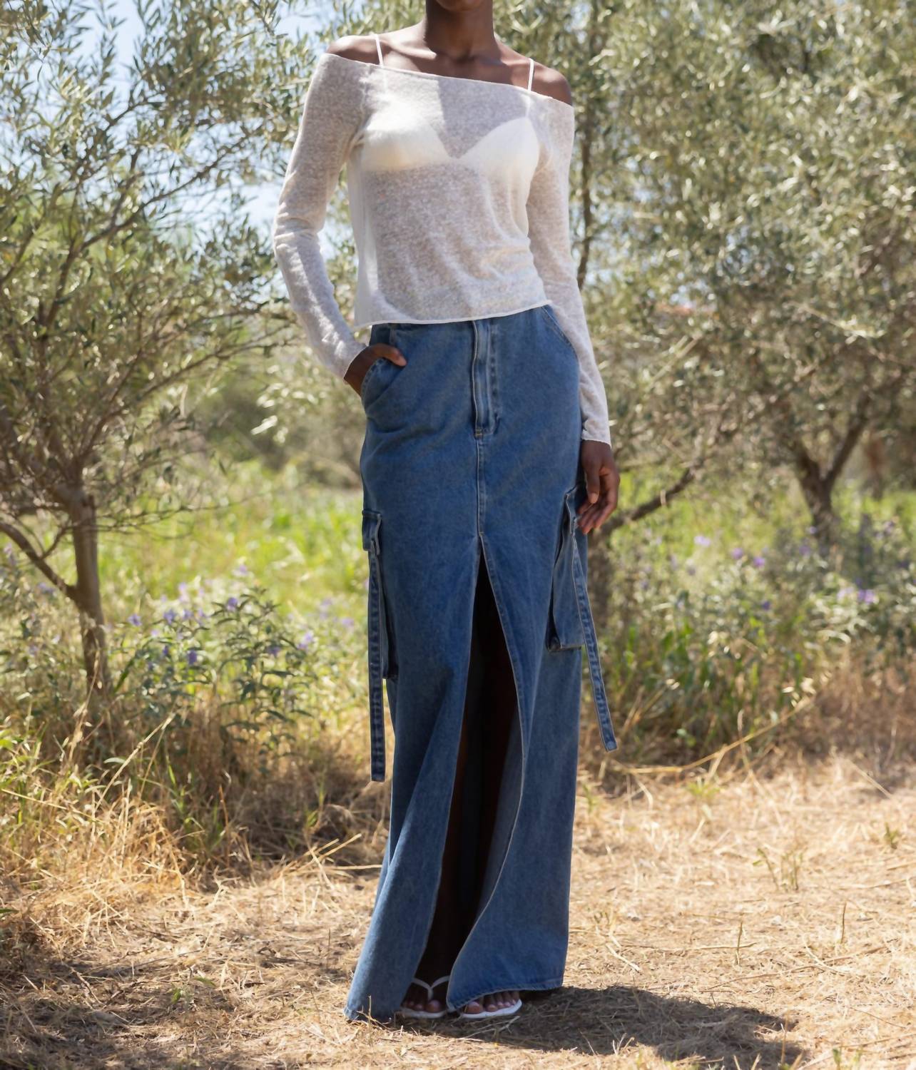 Esthe - Knitted Boat Neck Top