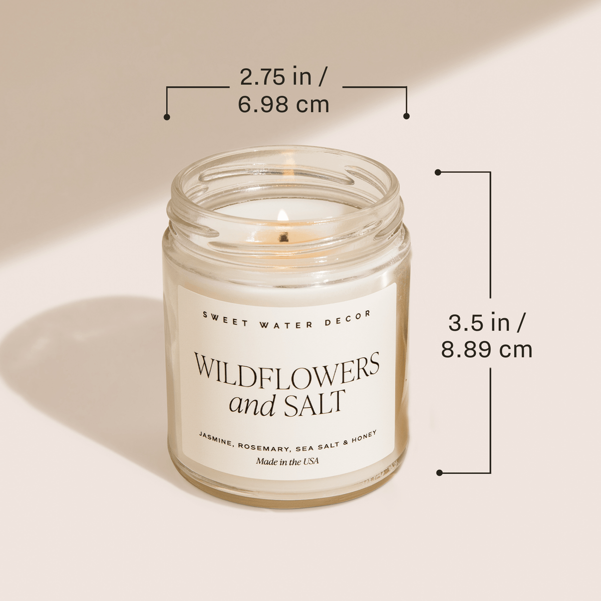 Warm and Cozy Soy Candle - Clear Jar - 9 oz