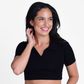 Halftee Short Boyfriend Sleeve Polo Collar Layering Top