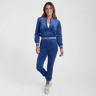 Kate & Mallory Velour Bomber Jacket & Jogger Set