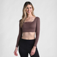 Halftee Long Sleeve Peekaboo Top