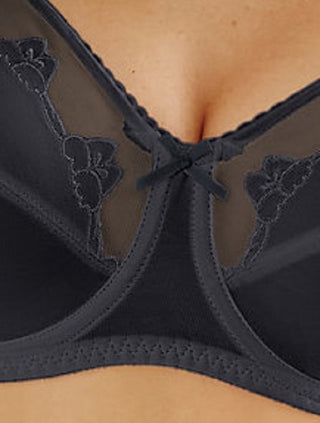 Sutiã com aro e estampa de flores feminino Bali, preto
