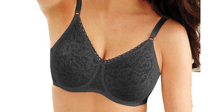 Sutiã Bali Feminino com Aro em Renda e Suave, Preto