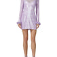 Vestido curto Afrm Shani Rosette Cuff roxo