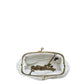 Akira Beaded Metal Frame Clutch