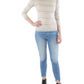 Camiseta britânica listrada Three Dots cinza tamanho P
