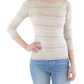Camiseta britânica listrada Three Dots cinza tamanho P